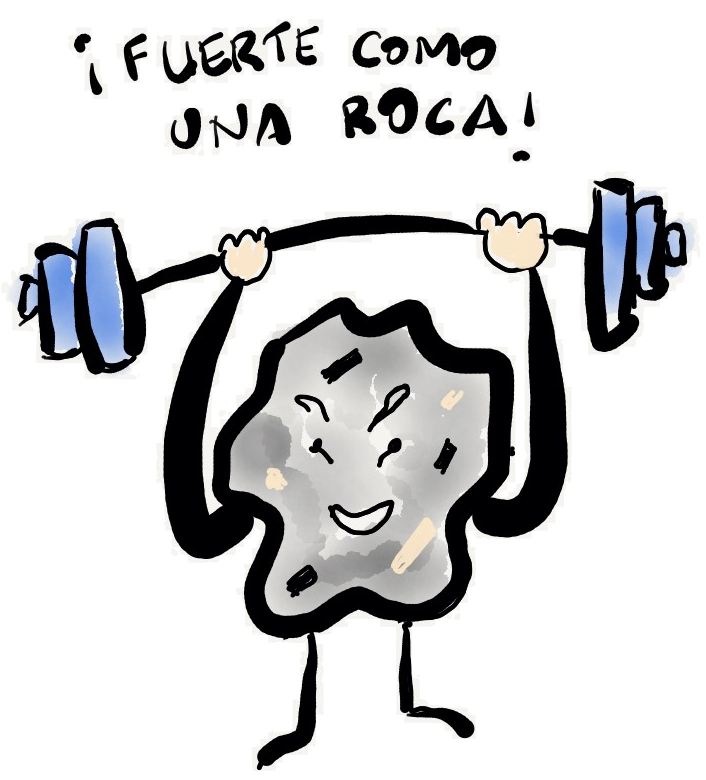 ¡Fuerte como una roca! Ilustración de Fina Muñoz.