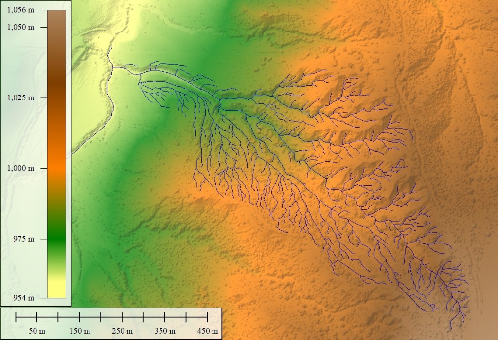 Red de drenaje del laberinto de Villaflor.